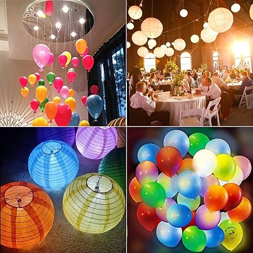 Miniatura 2 de Magnolora. Luces ledes intermitentes, pequeñas, sumergibles e impermeables para linterna de papel, globos, arreglos florales, centro de mesa,