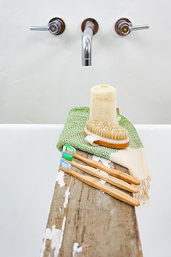 Miniatura 5 de Woobamboo! Cepillo de dientes de bambú para adultos, cerdas de nailon súper suaves, sin BPA, ecológico, plástico negativo, biodegradable,