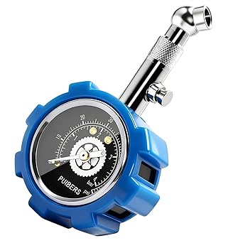 Tire Pressure Gauge 60 PSI/ 4BAR,Tire Gauges for Tire Pressure 1.5" Easy Read Glow Dial, Double Layer Protected Air Gauge 360 Swivel,Certified ANSI B40.1 Accurate for Bicycle,Car,SUV,Moto