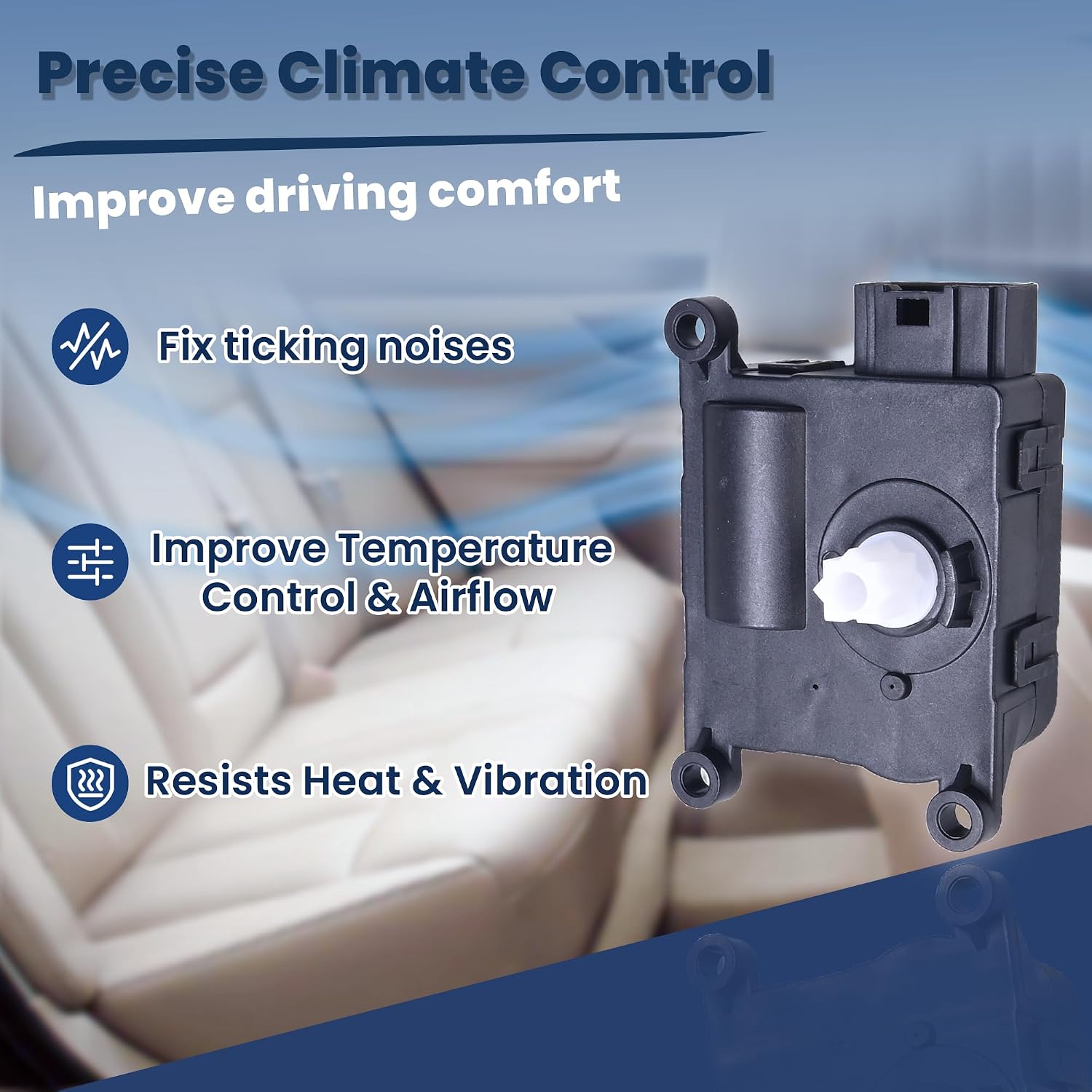 HVAC Heater Blend Door Actuator 604-706 Fit for Cadillac Escalade Chevy Tahoe Suburban Silverado 1500/2500/2500 HD/3500/3500 HD GMC Sierra/Sierra 1500/2500 HD/3500 HD Yukon Replace OE# 22808876