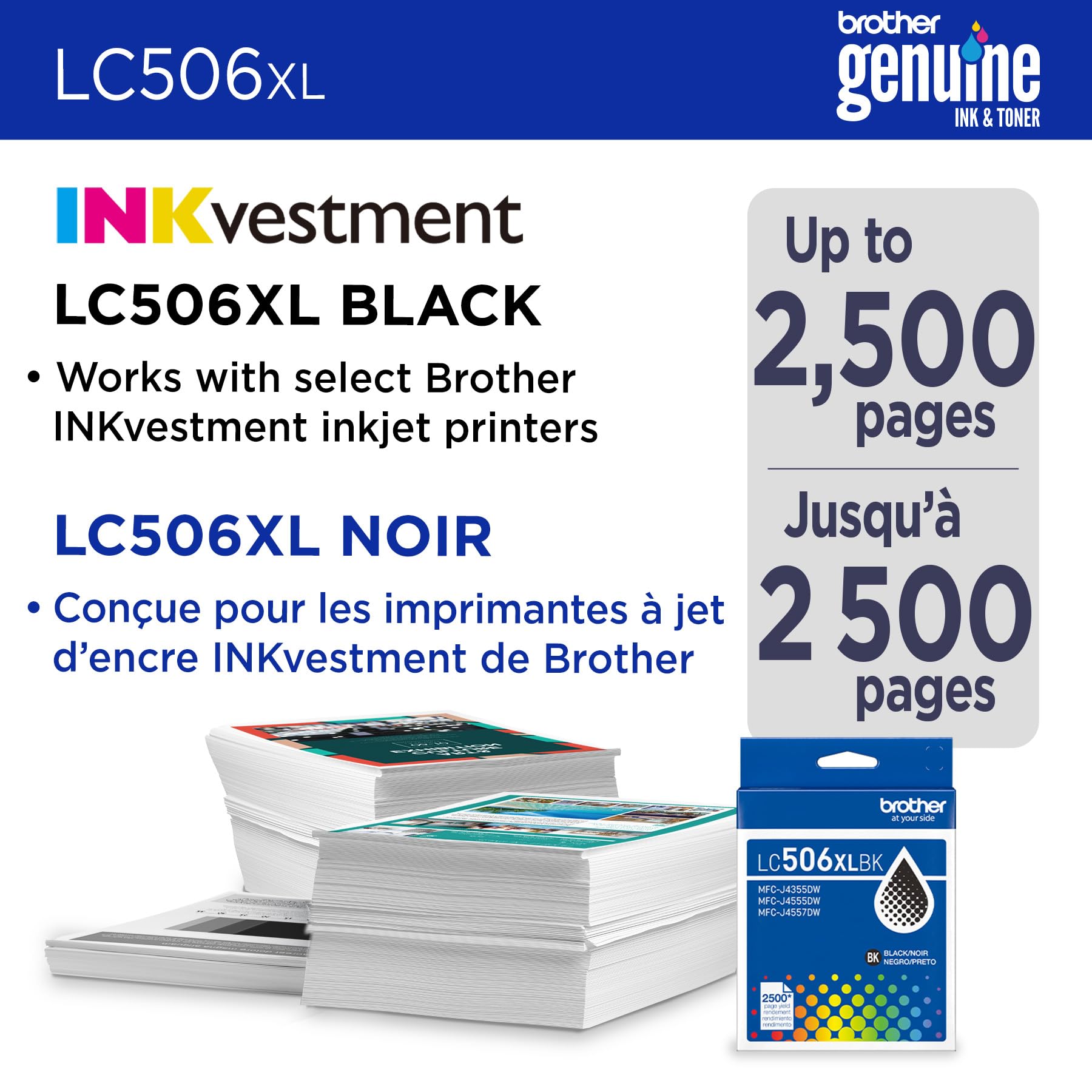 Brother Cartuccia d'inchiostro nero originale LC506XLBK ad alta resa
