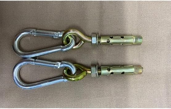 Conconbebe Swing Hanging Apparatus 2-Piece Steel Dowel & Carabiner Hook Set