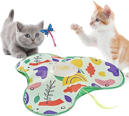 BYZESTY Interaktives Katzenspielzeug, Katzenspielzeug Elektrisch Mit Abnehmbaren