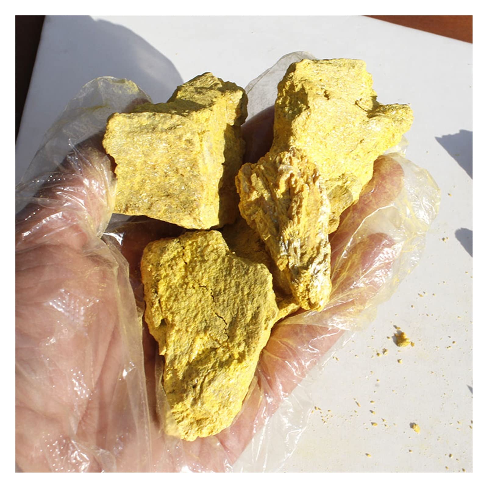 Natural crystal rough 1 Kg Natural rough realgar stone mineral specimen (Color : Type 2)