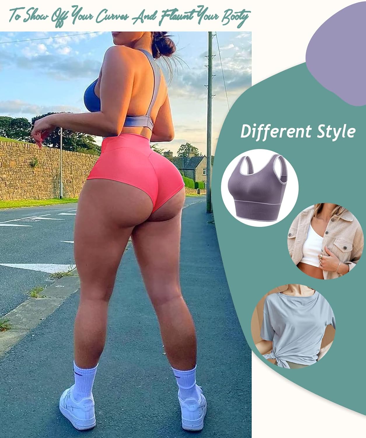 Women's High Waist Yoga Booty Shorts Workout Spandex Dance Hot Pants Butt Lifting Leggings Rave Outfits - Image 4