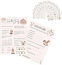 Babyparty Spiele Karten, Babyshower Spiele Karten zum Ausfüllen – Deko Baby Shower Party Spiel Jungen und Mädchen – 10 Tippkarten für die Gender Reveal Feier und Babyparty
