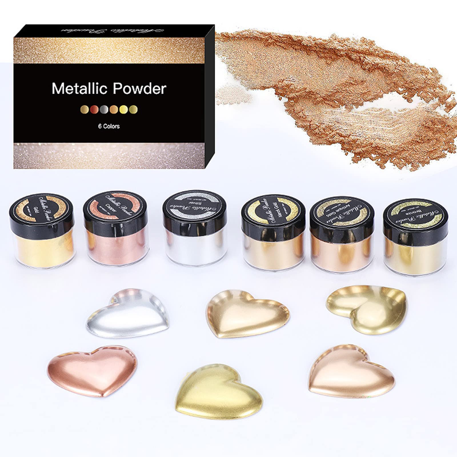 Pigmento metálico en polvo multiusos, cosmético, seguro, para cuerpo, uñas, resina epoxi, accesorios, herramientas, fabricación de jabón, colorantes, naturales