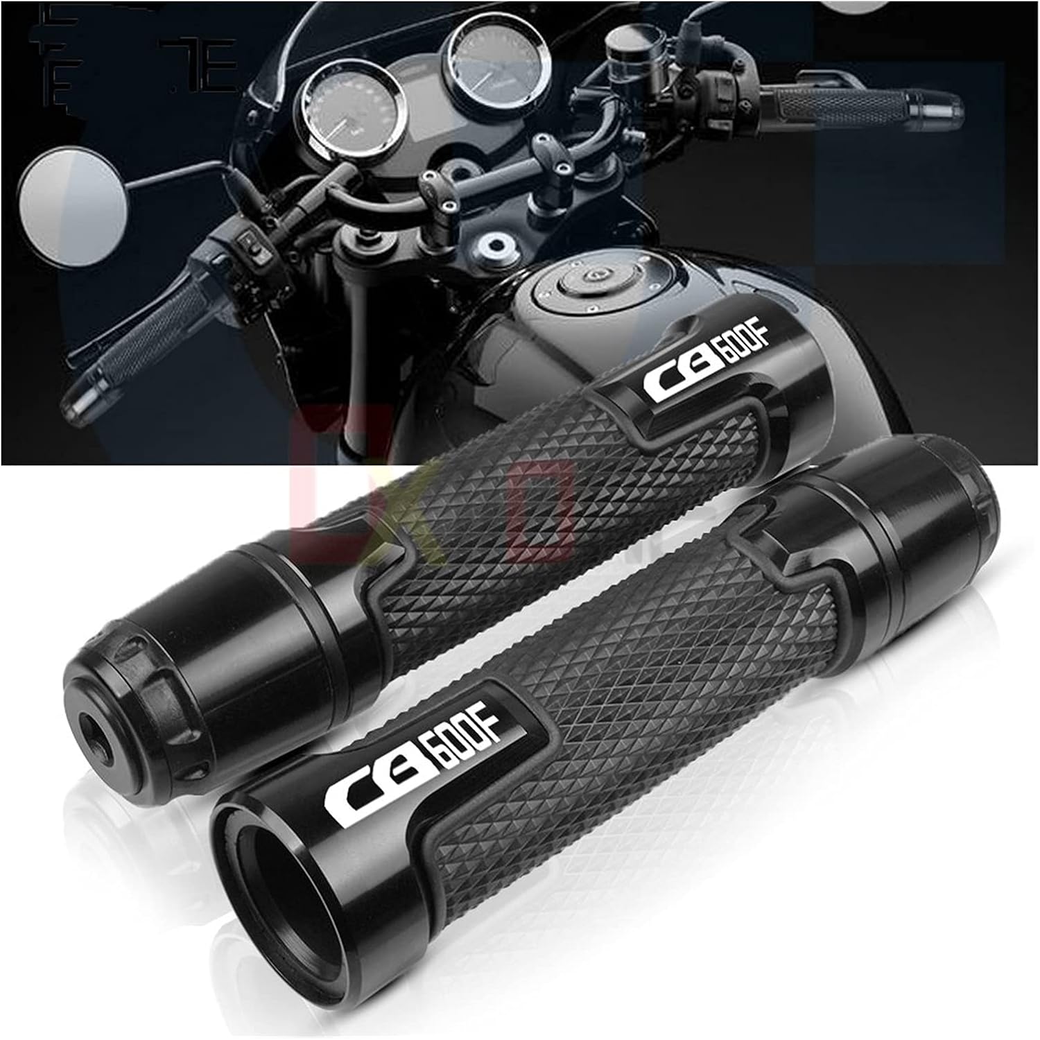 Aluminum Handlebar Handle Accessories Handle Bar Hand Grips for Honda for Moto CB600F 600F CB CB 600 F 1989-2013 1999 2000 2001 Handle Grip (Color : Blue)