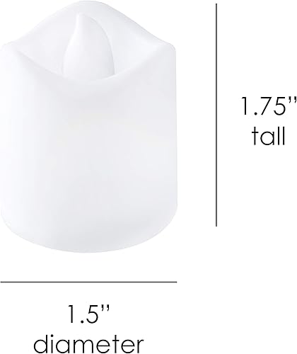 Miniatura 7 de Velas votivas LED sin llama que funcionan con pilas, juego de 24 velas LED blancas cálidas parpadeantes con interruptor de encendidoapagado