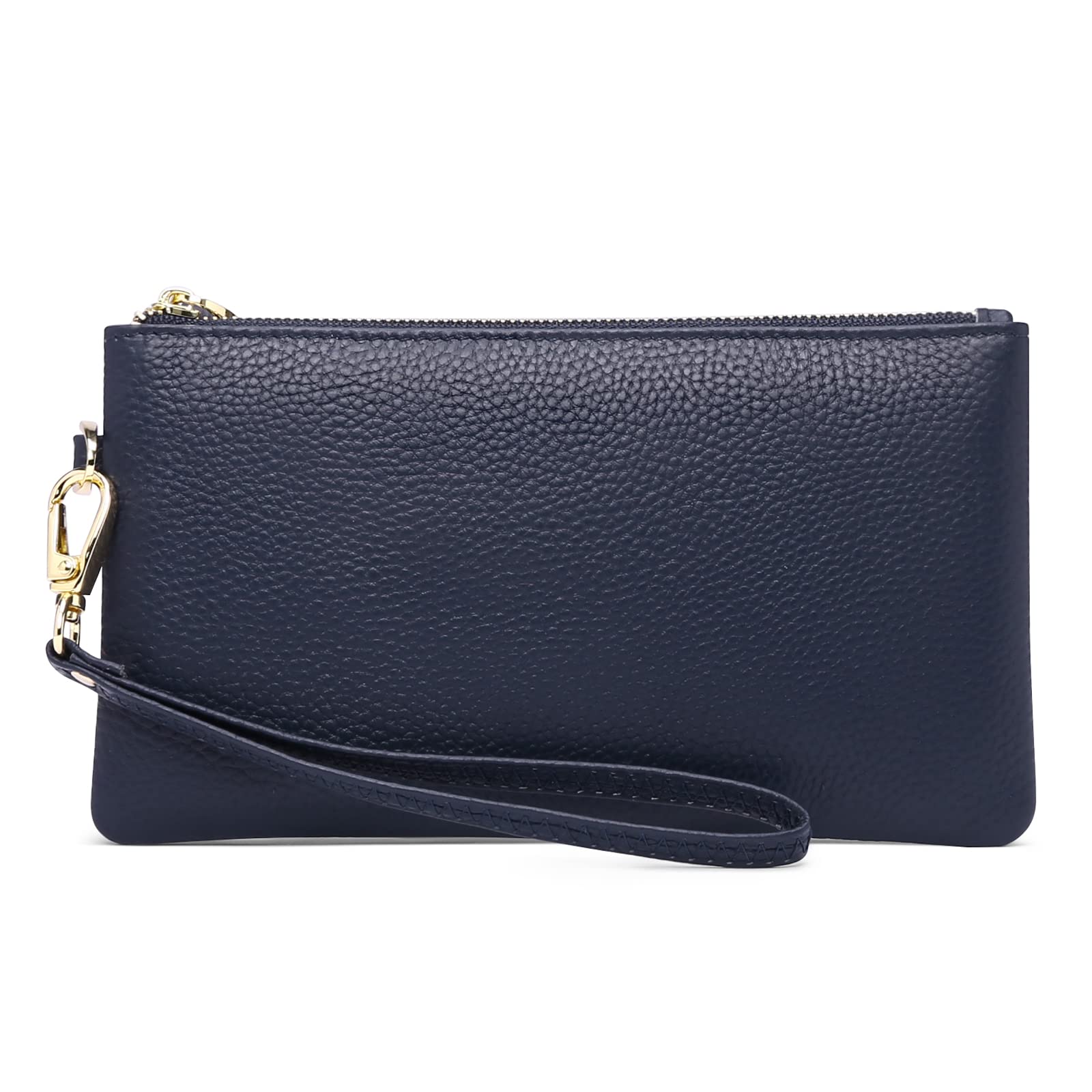 GOIACII Women's Wristlet Clutch Slim Leather Wallet RFID Blocking Handbag