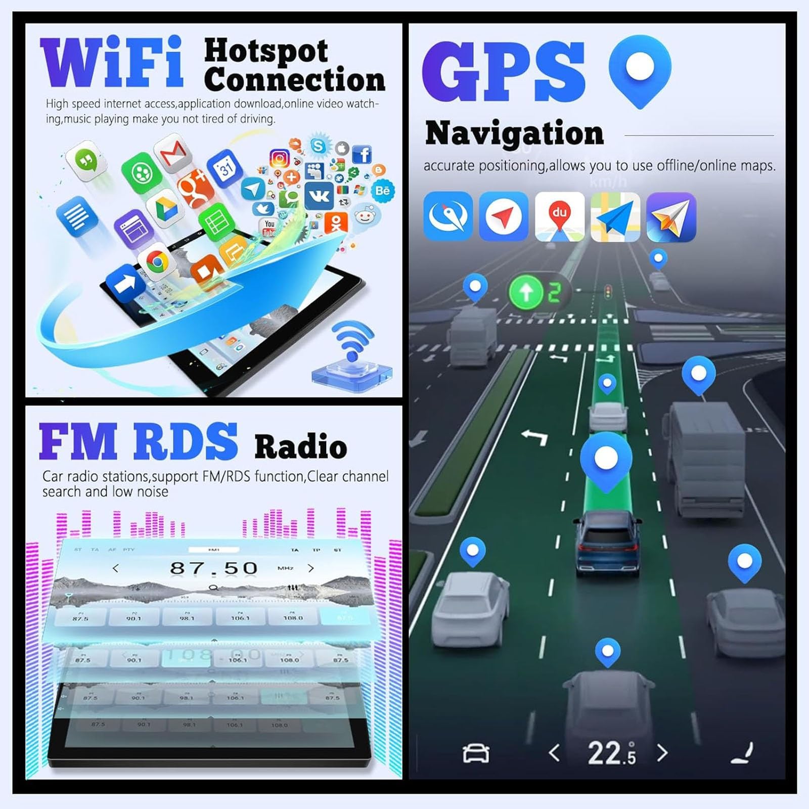 Radio samochodowe do Mazda 3L For Mazda 3 BK 2003-2009 | Ekran dotykowy z systemem Android 15 z bezprzewodowym systemem Android Auto GPS WiFi Navi SWC FM (8-core 6+128G)
