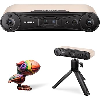 Revopoint INSPIRE 2 3D Scanner, Maximum 0.03mm Accuracy, Multi-Line Laser & Structural Lighting, Wireless & Outdoor Scanning, Full Color Scanning, 3D Modeling, Windows/macOS Compatible, Standard Set