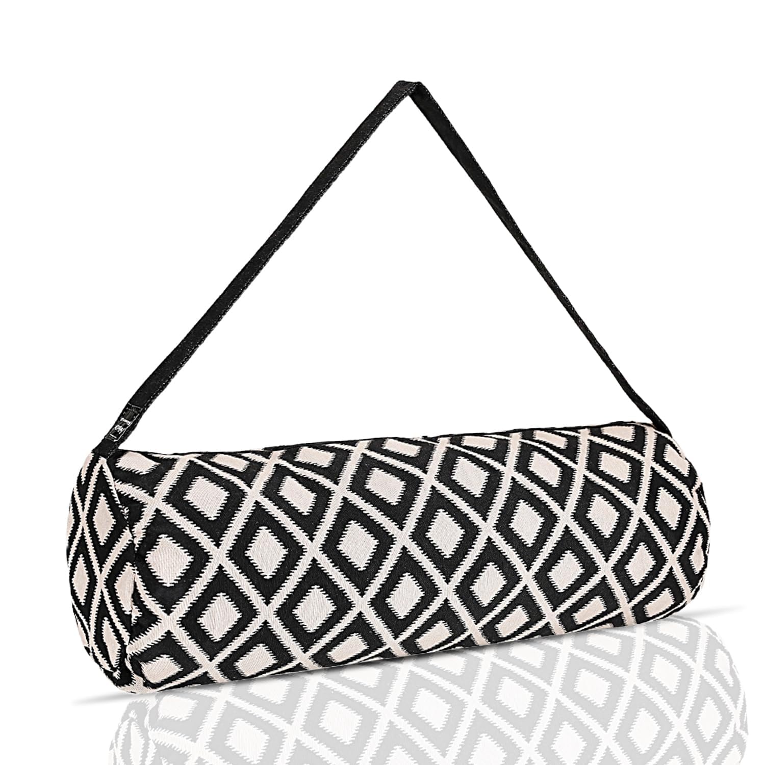 Duffel Bag | Travel & Gym Bag | Eco-Friendly, Washable & Durable Bags for Men & Women | Fitness & Sports Accessories Holder | Suitable for Yoga,Workout,Pilates,Gym,Travelling (Black & Cream)-image-16