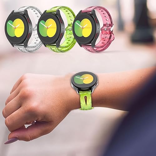 Miniatura 6 de Paquete de 3 correas de reloj transparentes compatibles con Samsung Galaxy Watch 654 1.575 in 1.732 in, Galaxy Watch 5 Pro Band 1.772 inWatch 4