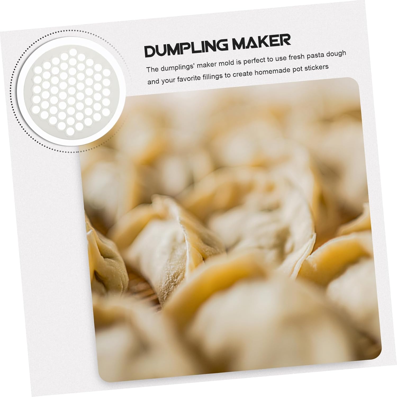 Amosfun Russian Dumpling Maker Mold Cavity Multi Dumpling Frame for Easy Homemade Ravioli and Pot Stickers Lightweight Kitchen Gadget for Fresh Pasta Dough and Fillings