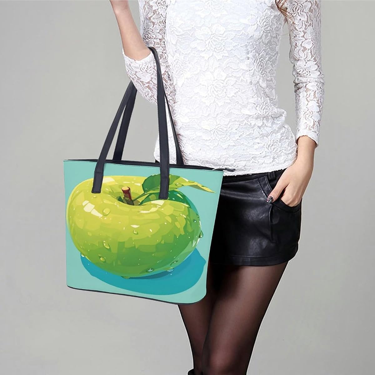 Classic Apple Leather Tote view 3