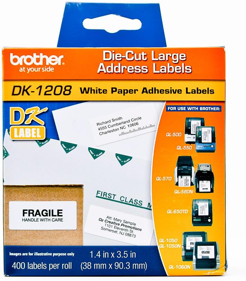 Large Address Labels,F/QL500/QL550,QL650TD3-1/2 quot;x1-1/2 quot;,WE