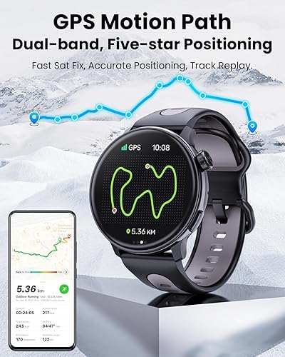 Miniatura 2 de Reloj inteligente GPS, pantalla AMOLED de 1.43 pulgadas, reloj inteligente para hombres y mujeres, rastreador de fitness, brújula de relojes