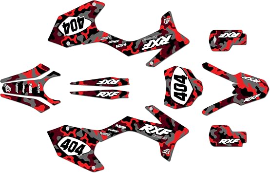 Graphics Kit for Apollo RXF FREERIDE 150 190 All Years INVASION Series Red 9 Mil - Easy Go - Dirt pit bike motorcycle sticker, dirtbike racing decal motocross accessories no-plastics