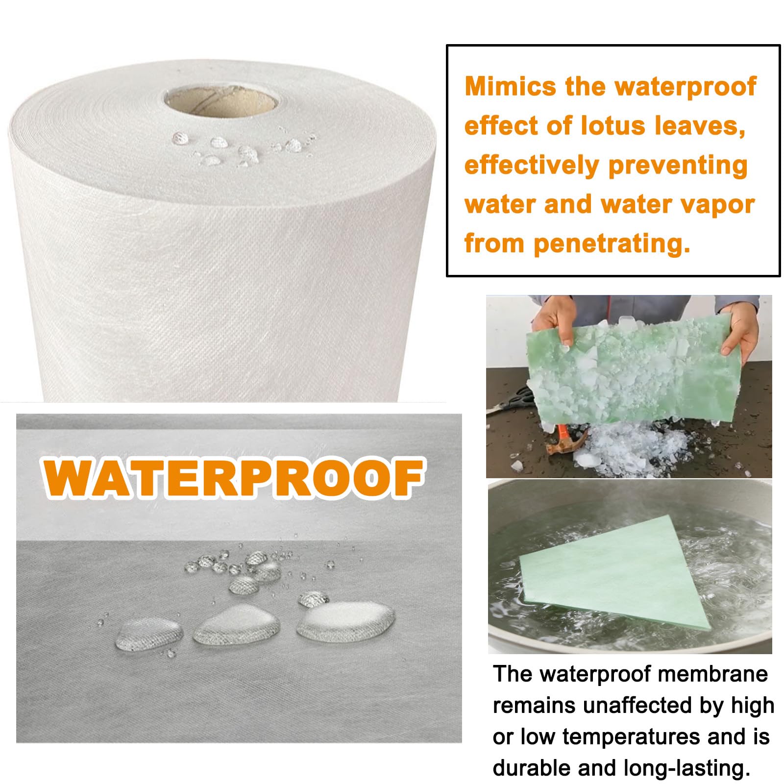 Premium Lámina Impermeabilizante Para Baño Lámina Impermeable Ducha Cinta Impermeable Para Zonas Húmedas Para Baño, Ducha, Terrazas Balcón De 0,8 Mm De Grosor(Size:1.15x50m(3.7x164ft),Color:gris)