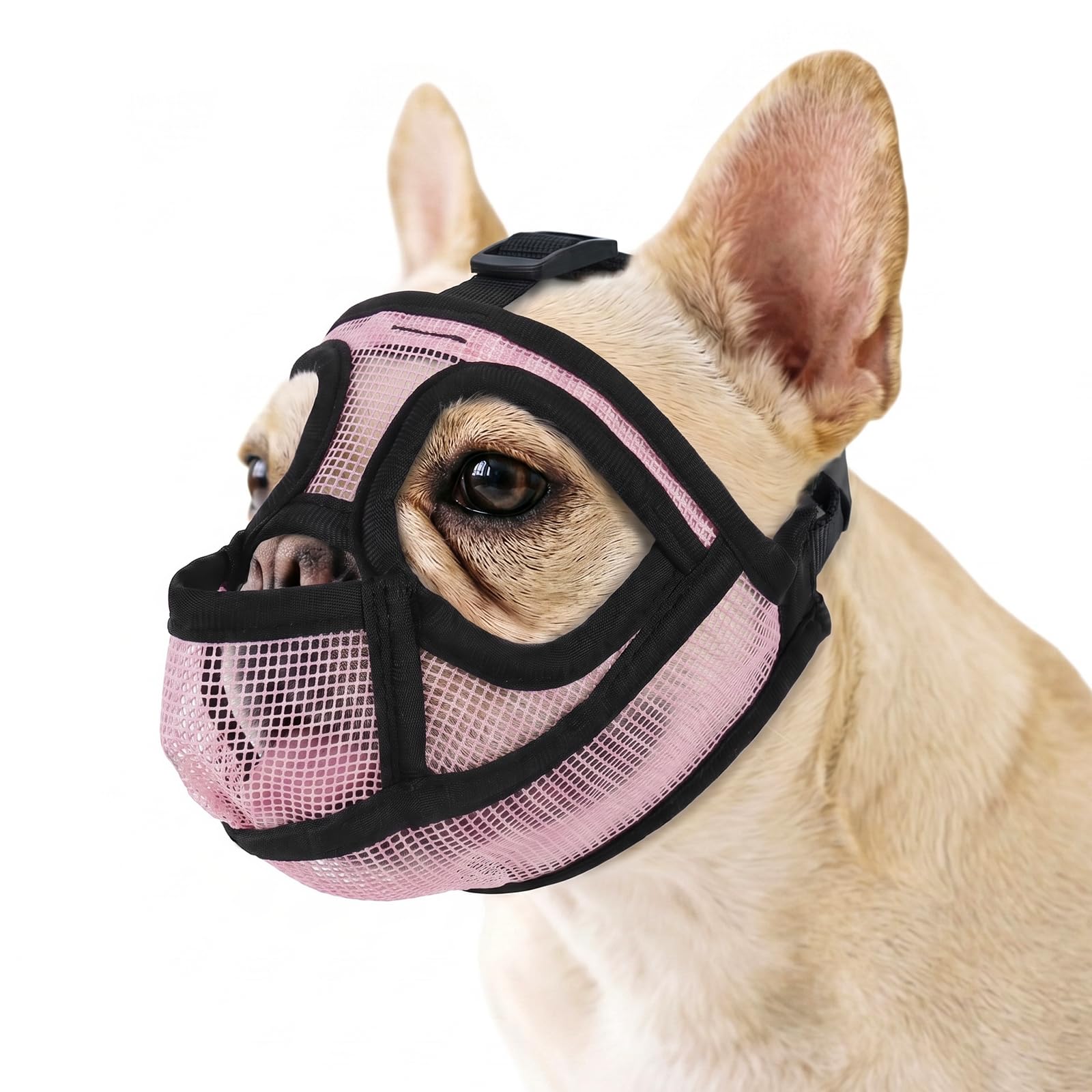 Dog Muzzle for French Bulldog – Breathable Mesh for Short Snout Dogs