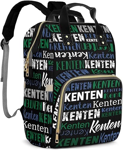 Miniatura 15 de Mochila de pañales personalizada de gran capacidad para bebé niño niña con nombre, bolsa de bebé personalizada impermeable para mamá, bolsa de Rosa