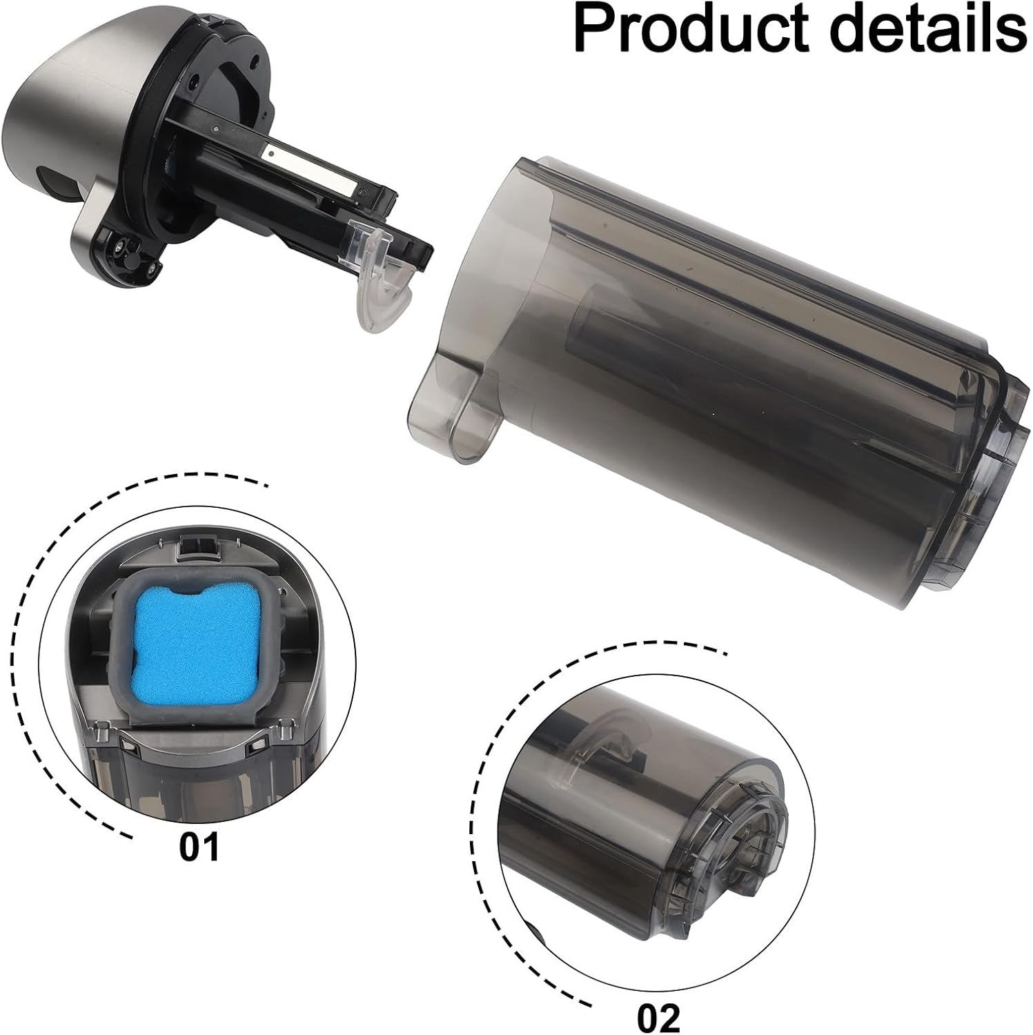 Replacement Fresh and Dirty Water Tank Set for Eureka NEW430BL Wet Dry Vacuum Cleaner, Includes Clean Water Reservoir and Sewage Collection Bucket for Mopping Function