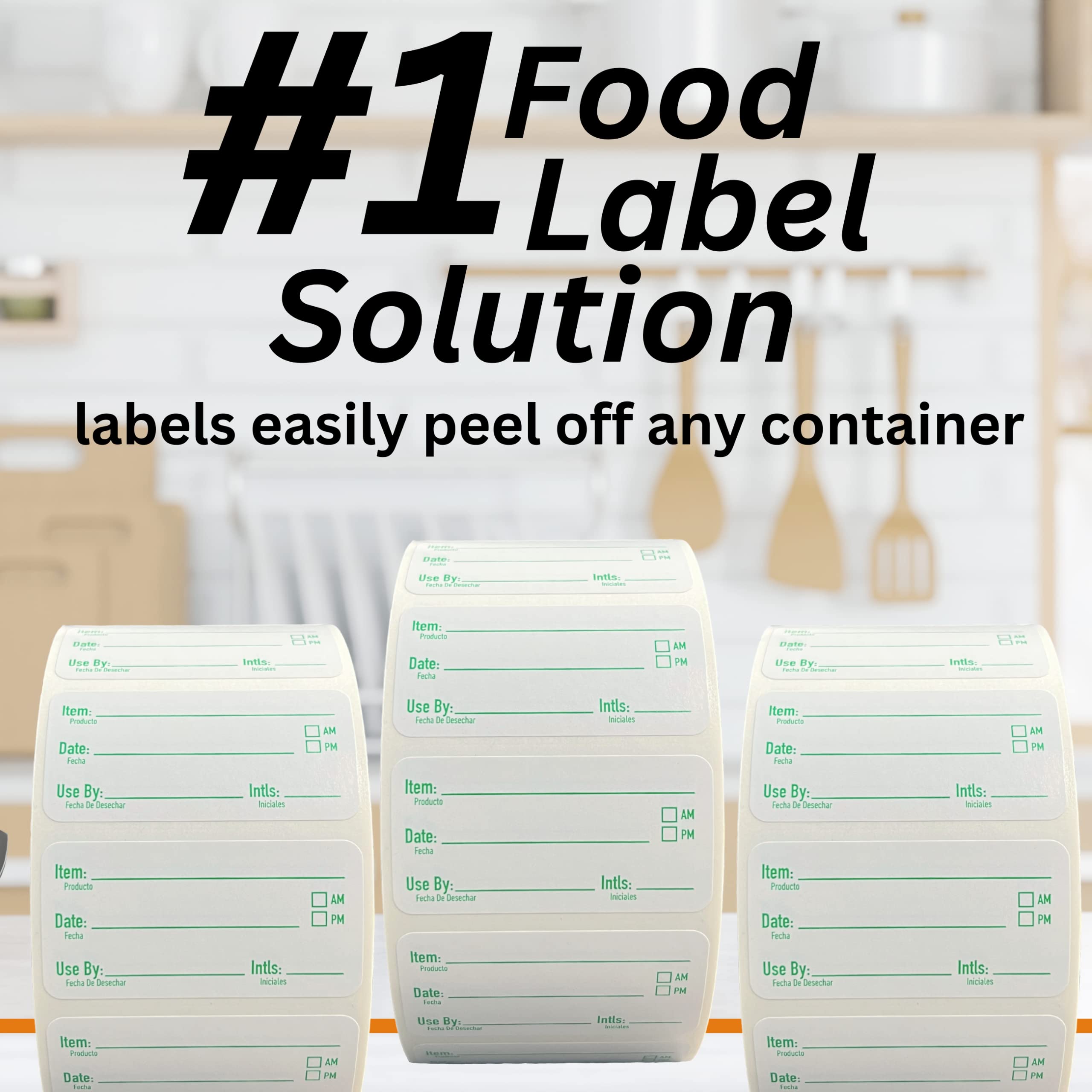 Food Labels ATL Direct 1000 Food Container Labels - 2x1 Inch Removable ...