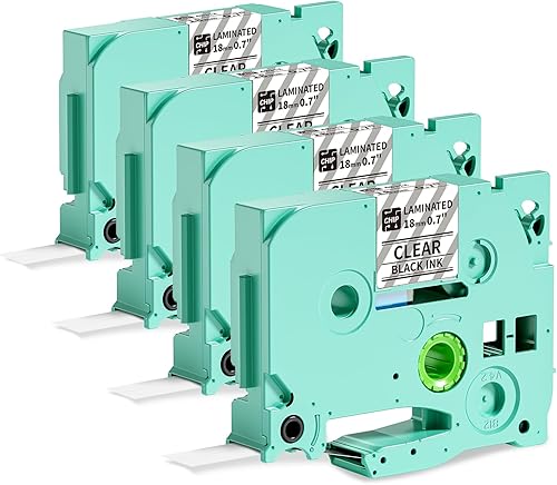 480BT - Cinta de etiquetas 4B11Z, compatible con Brother TZe-141 TZ-141, cinta de etiquetas laminada P Touch de 0.7 pulgadas, color negro sobre