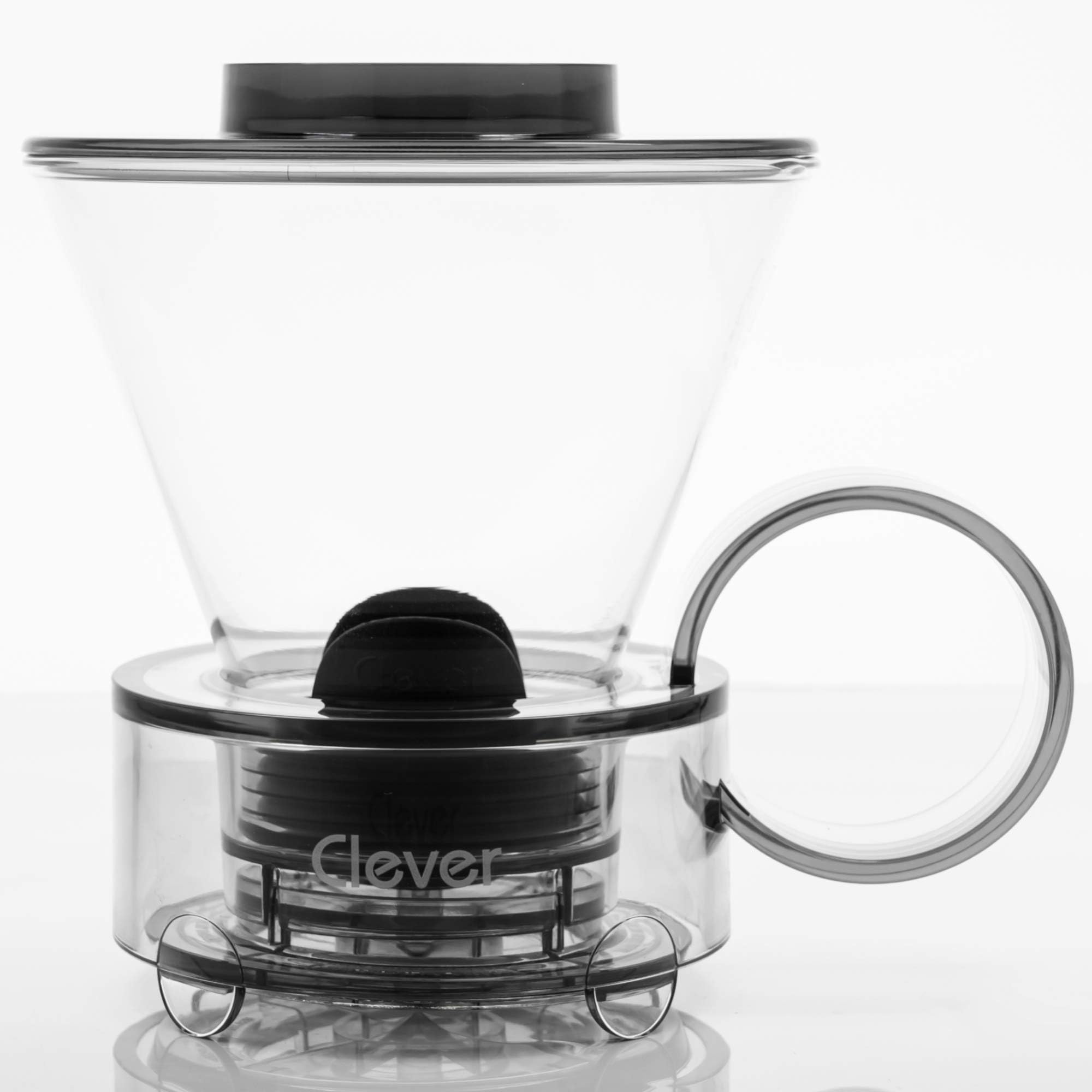 Clever Coffee Dripper Glass Style Pour Over Coffee & Cold Brew Coffee Maker Hassle-Free Ways Make Manual, #4 18 Fl Oz.