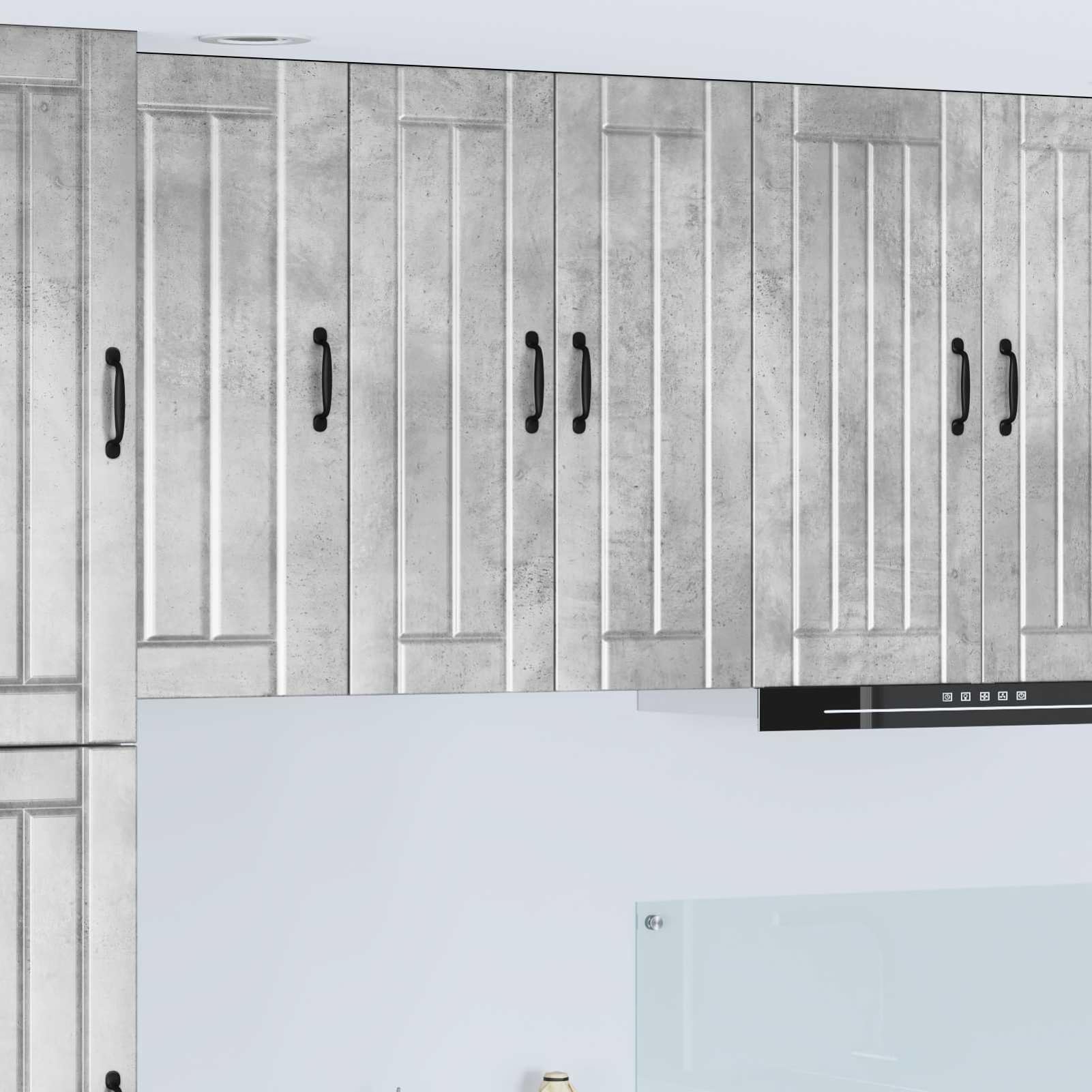 Tidyard Küchenschrank Beton Grau 60 x 31 x 80 cm Holzwerkstoff, Küchen Oberschrank Hängeschrank für Renovierung Nachrüstung885048
