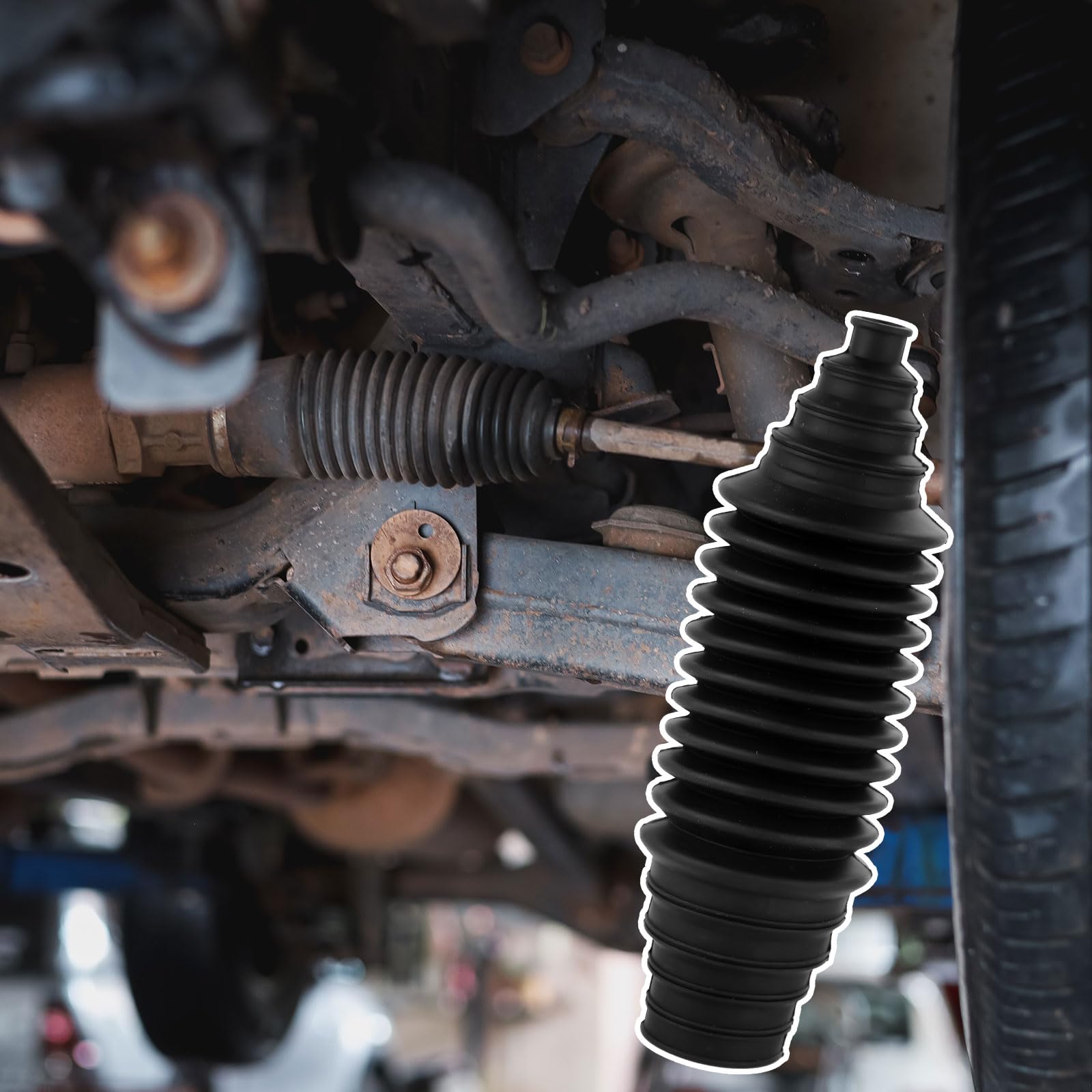 Kits De Soufflets De Pignons à Crémaillère, Coffre De Direction Anti-poussière Et Soufflet De Pignons – Soufflets De Crémaillère De Direction Résistants à L'usure Pour Véhicules