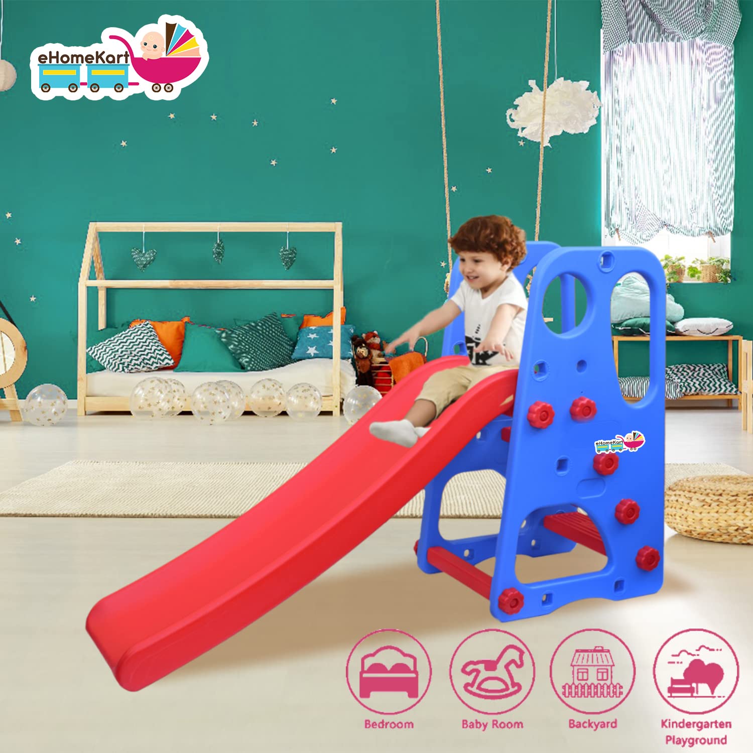 eHomeKart Slide for Kids - PLAYGRO NEW Super Senior Garden Slider - for Boys and Girls - Perfect for Home/Indoor or Outdoor - 156 x 46 x 102 cm - Colour May Vary (4206) 2