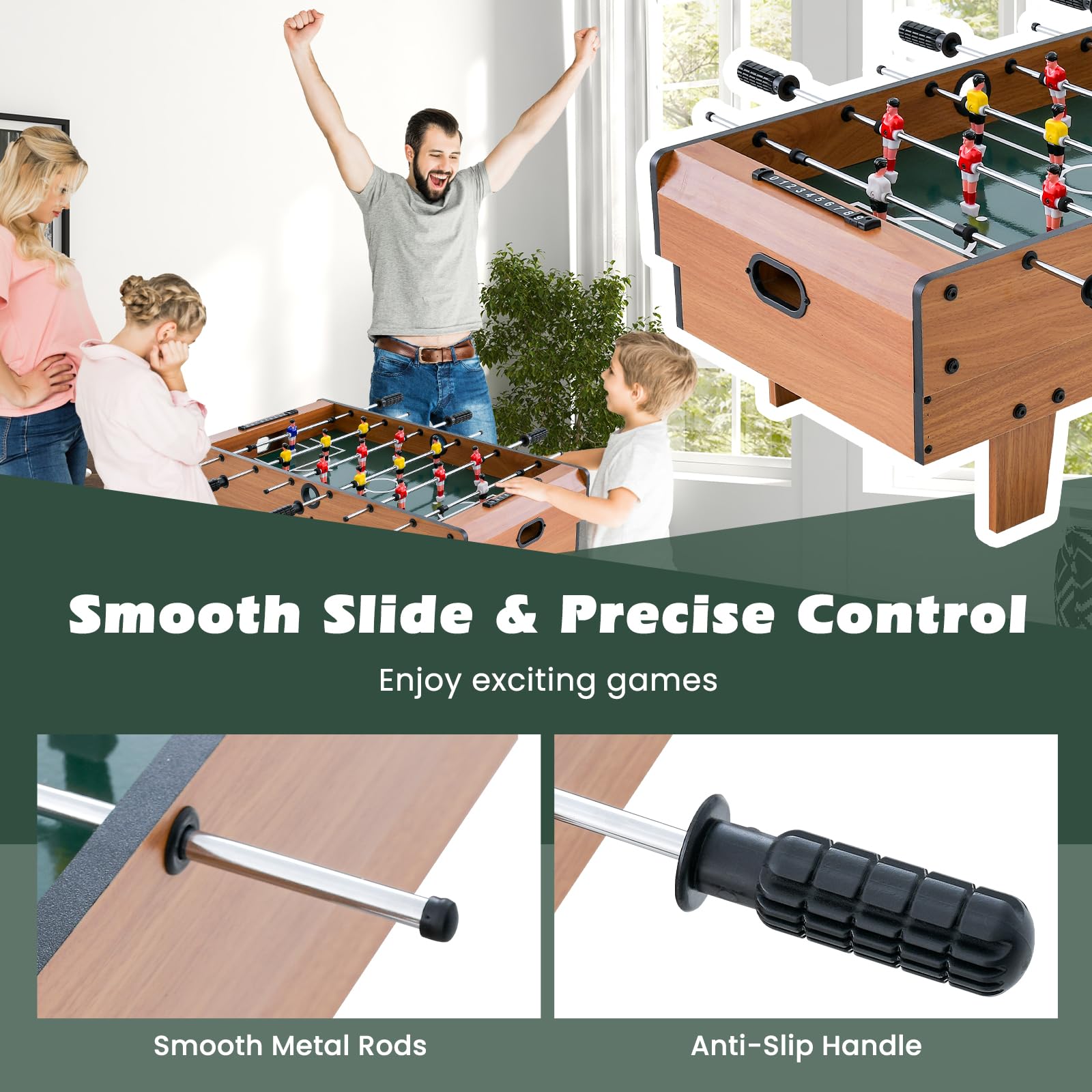 Giantex 4-in-1 Multi Game Table, Combo Foosball Game Table Top w