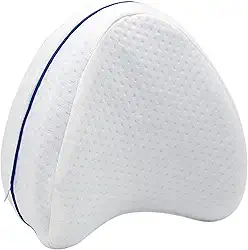 Almofada Ortopédica para Pernas e Joelhos, Alinha Coluna, Alívio de Dores, Travesseiro Espuma Viscoelástica (Branco)