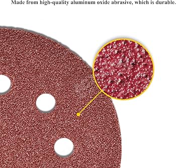 Senmai Tools Disques abrasifs 180mm 8 trous (Grain 120) .disques de ponçage  180mm rouge pour ponceuse à sec ponceuse excentrique 30 pièces : :  Bricolage