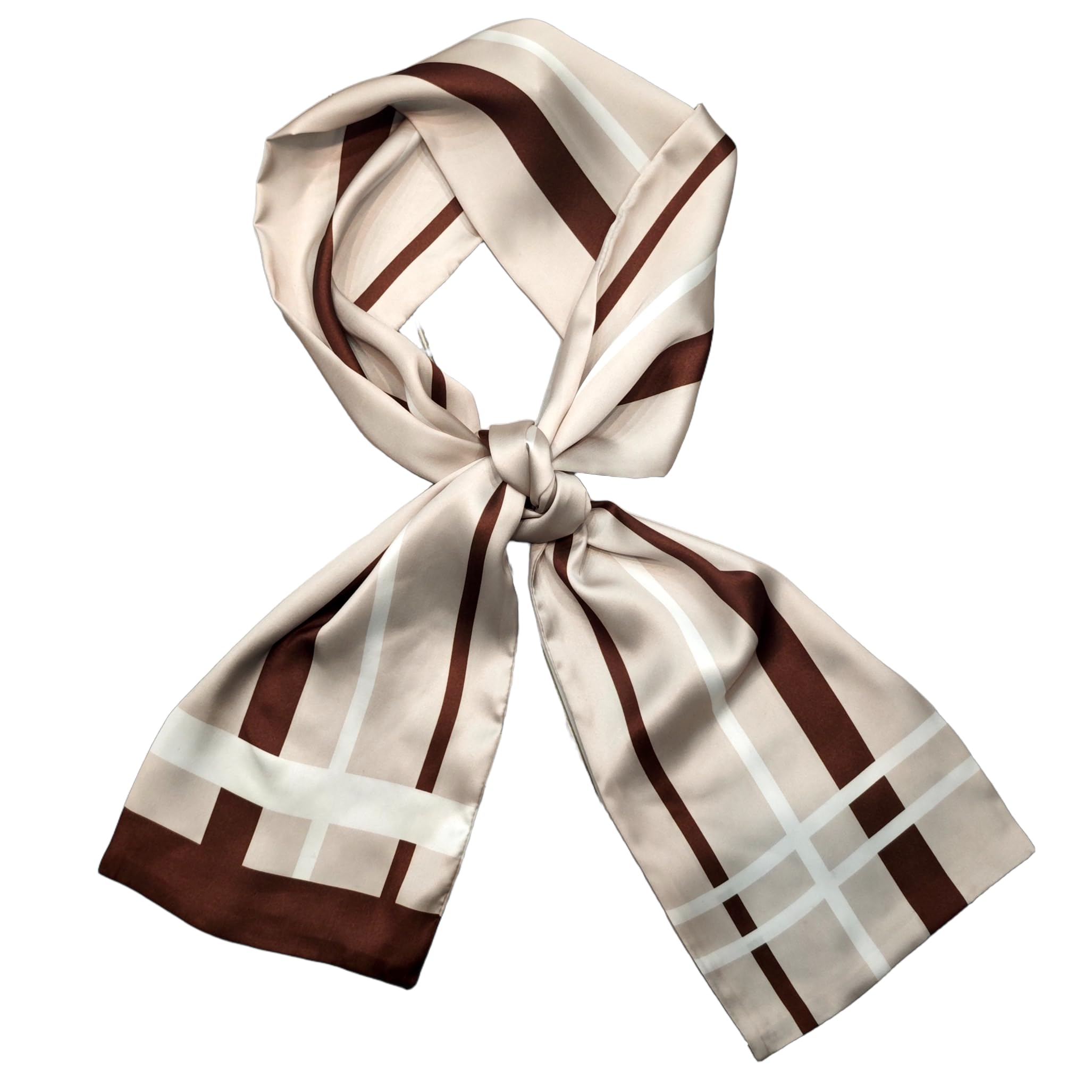 GIMIRO Elegantes Seidenschal Damen Schal Polyester Seide 145 x 16cm