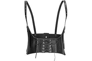 Lace-Up Faux Leather Waist Cincher Corset Top Belt
