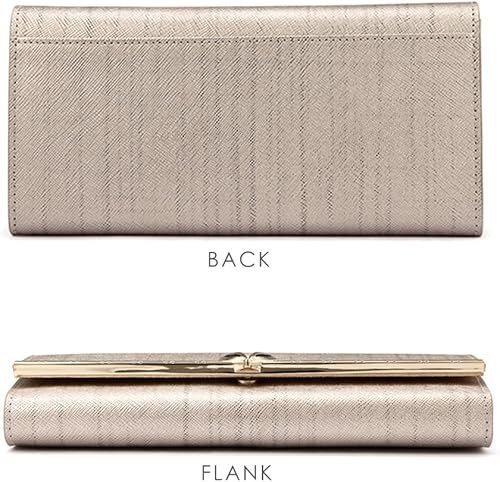 Miniatura 6 de FOXER Carteras de cuero para mujer, cartera triple para tarjetas, carteras grandes, 01 Dorado, Casual