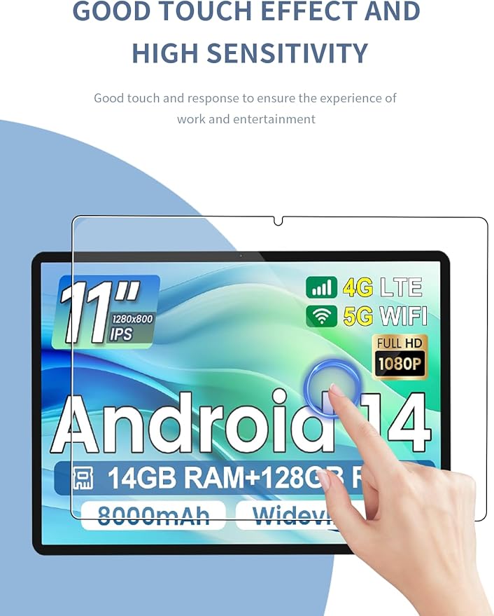 Protector de Pantalla de Vidrio Templado para TECLAST P50 11 Pulgadas (2 Unidades) miniatura 7