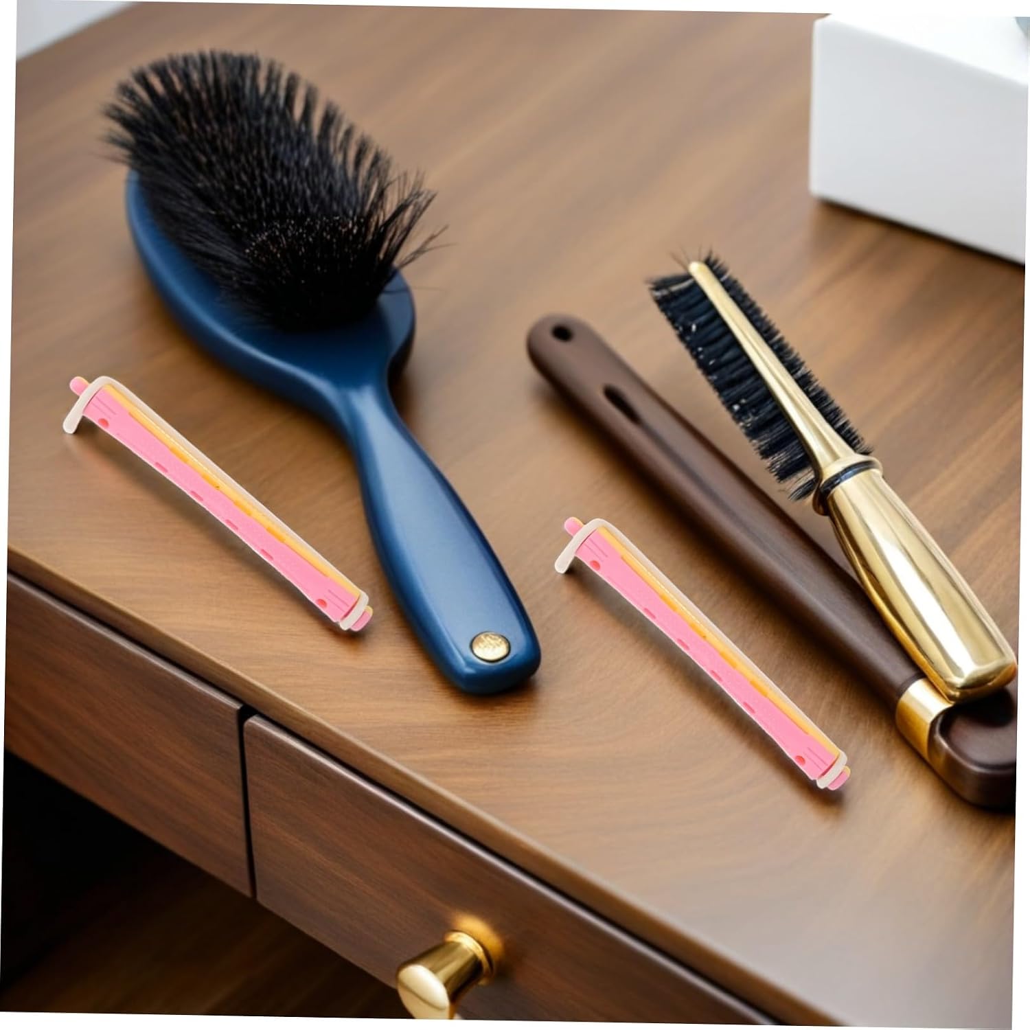 DECHOUS 18pcs Plastic Hair Perm Rods Set for Short and Long Hair Small Curling Rods for Heatless Cold Wave Perming for Natural Waves and Braids in White Green White Pink Pink Yellow