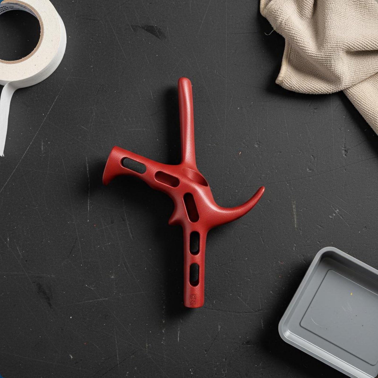 Manico Leggero Cavo da Scherma Lega di Magnesio e Alluminio Sciabola Giocattolo Sicura Struttura Cava Attrezzatura Sportiva per Gara , Rosso , Bambino Mano Destra S