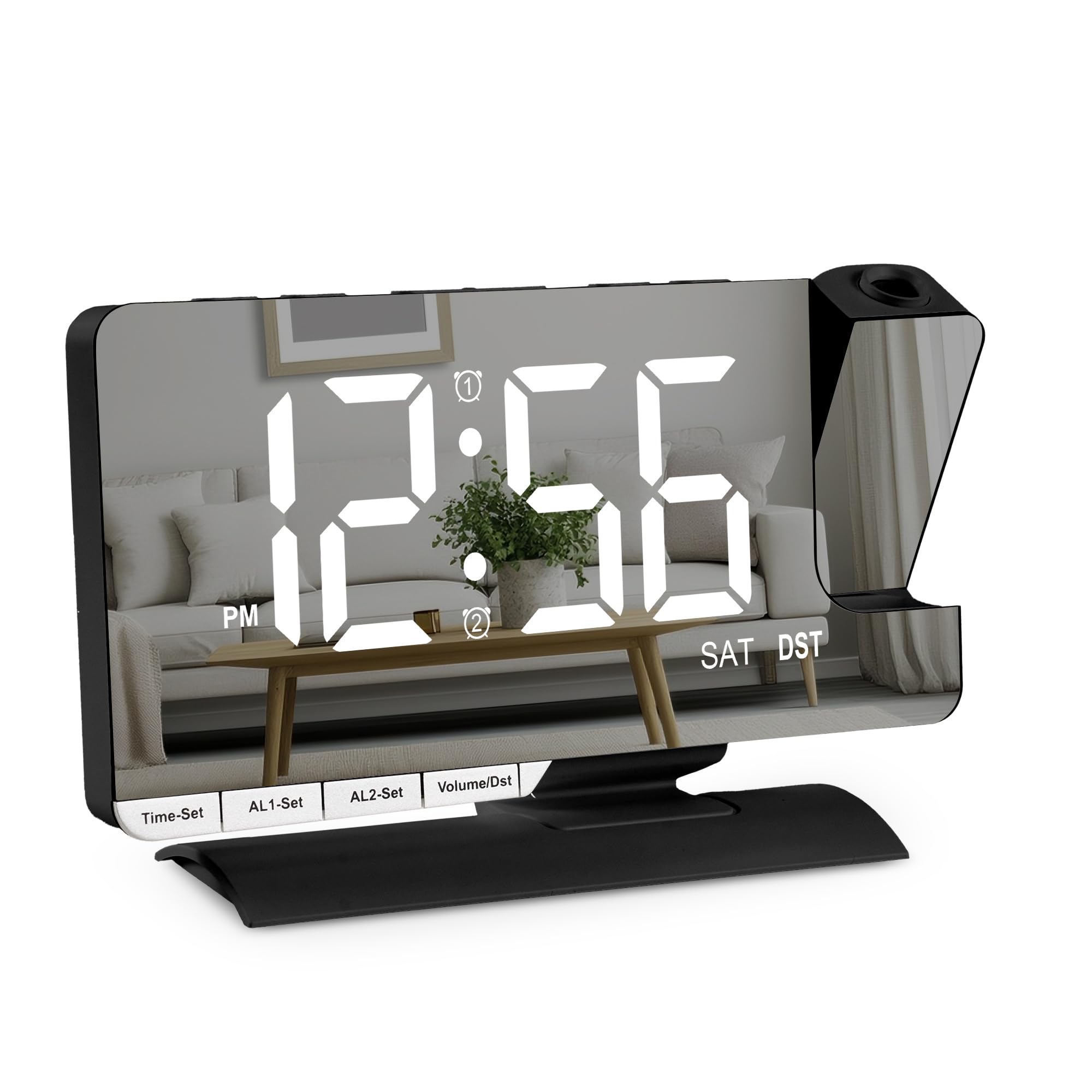 Amgico Mirror Projection Alarm Clock