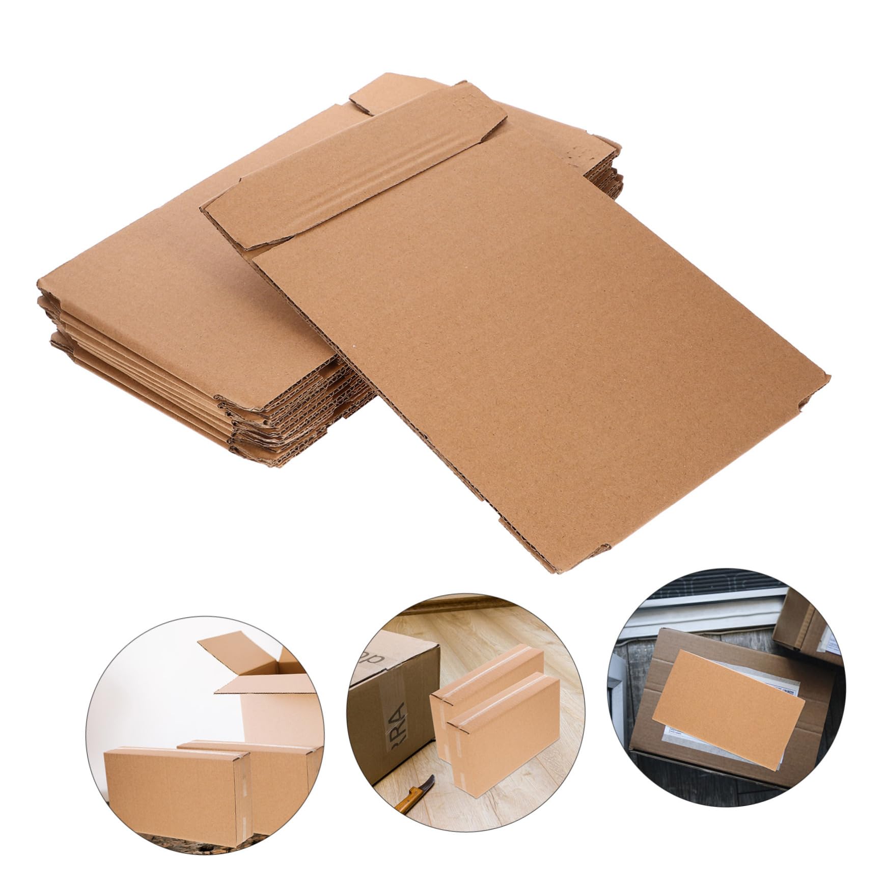 Gadpiparty Cajas De Cartón Plegables Envío Cajas De Embalaje Portátiles Mudanzas Y Almacenaje Resistente 10 Piezas X 4