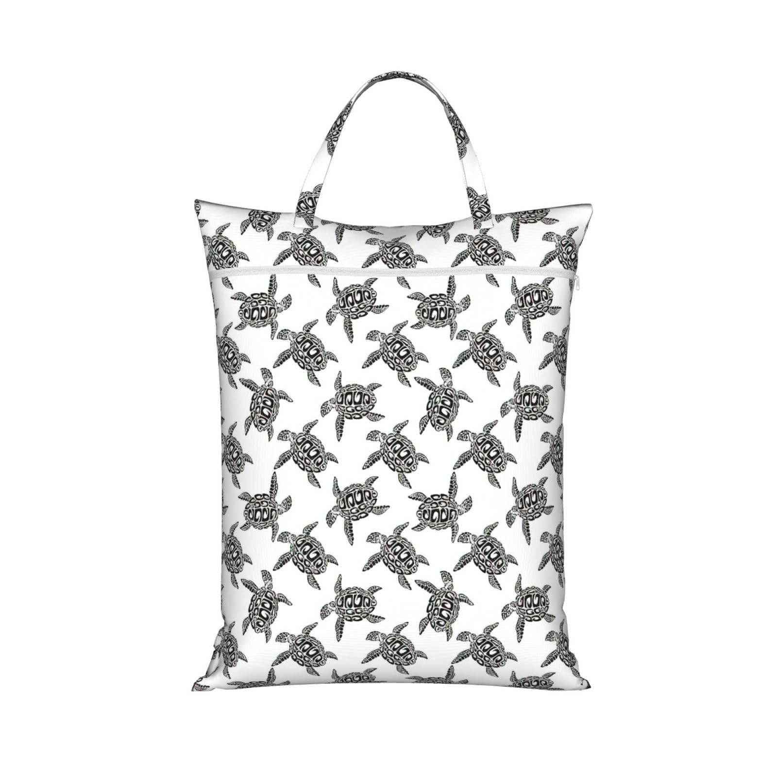 Pphgut 1 Pc Animals Sea Turtles Print Travel Laundry Bag Portable Dirt Clothes Bags Daily Hiking Camping Vacation