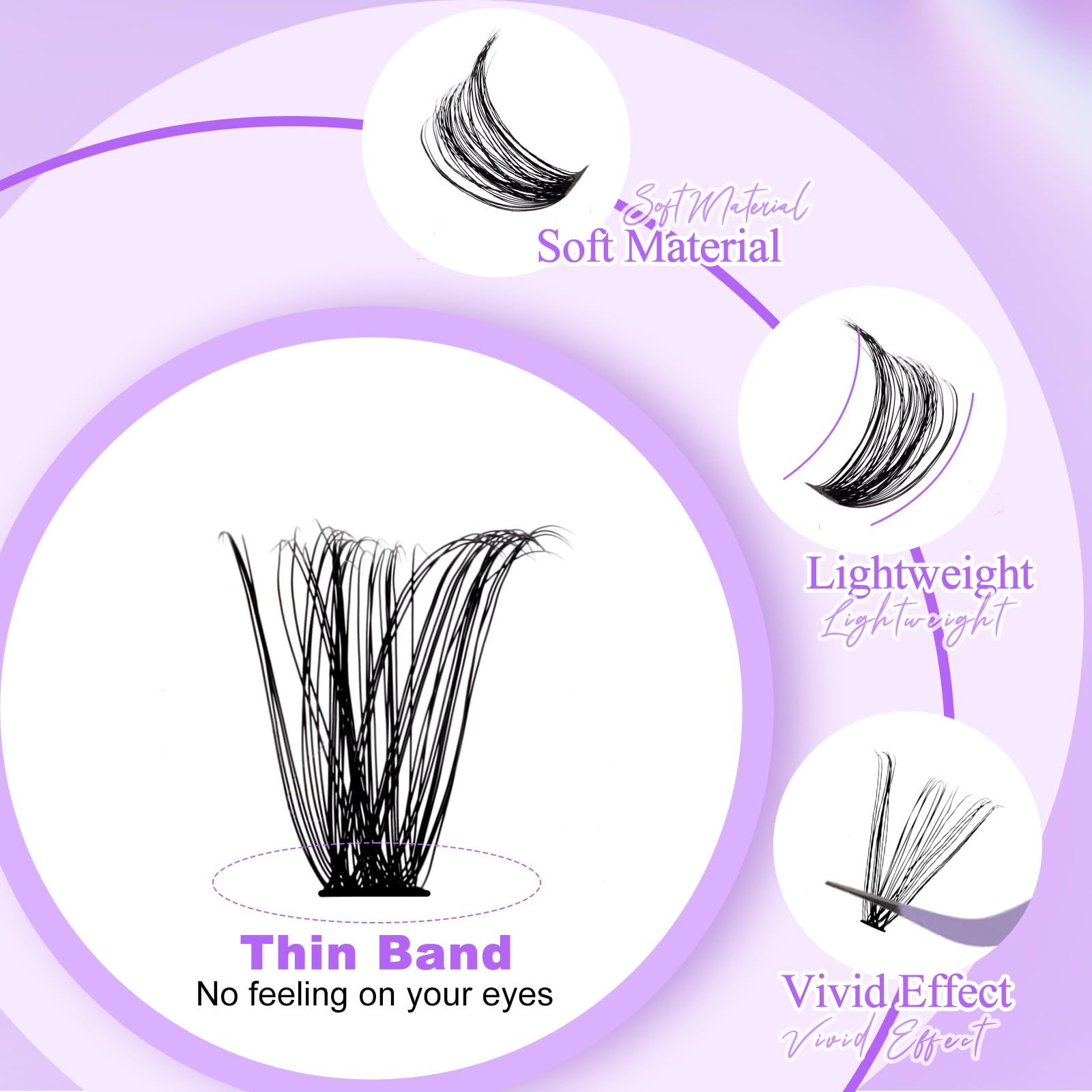 Cluster Lashes Kit Wispy 4 Styles - Image 3