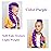 Gozill Purple Braiding Hair Pre stretched Purple Prestretched 30 inch Hypoallergenic Braiding Hair Extensions Non Toxic Synthetic Knotless Ez Braid Yaki Itch Free