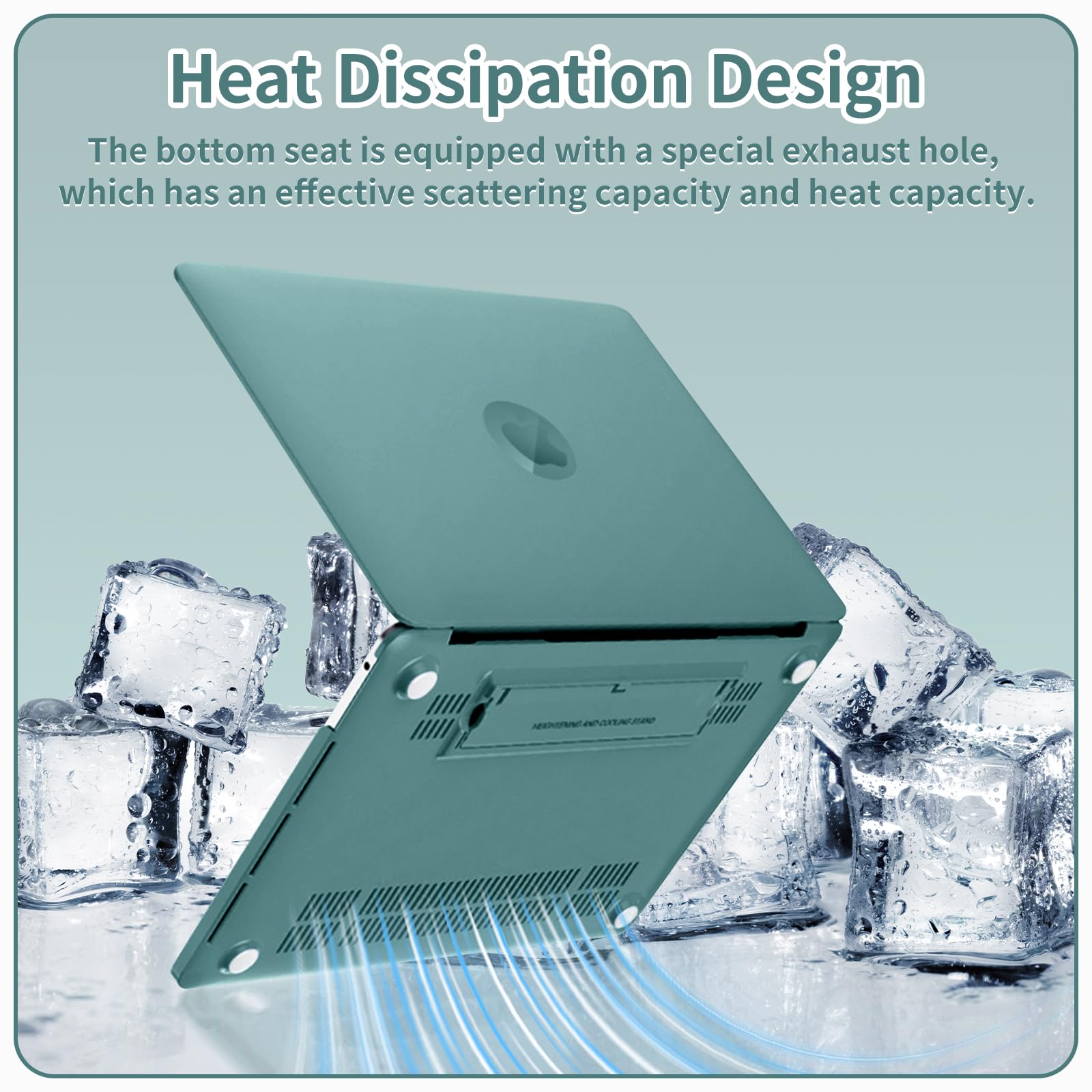 Custodia Compatibile con MacBook Pro 14 Pollici M5 M4 M3 M2 M1 Pro/Max (2026-2021) A3426 A3427 A3434, con Supporto Funzione Plastica Protezione Cover, Custodie Rigide (Verde)