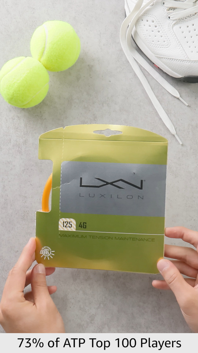 Amazon.com : Luxilon 4G 125 Tennis String - Set, Gold : Tennis