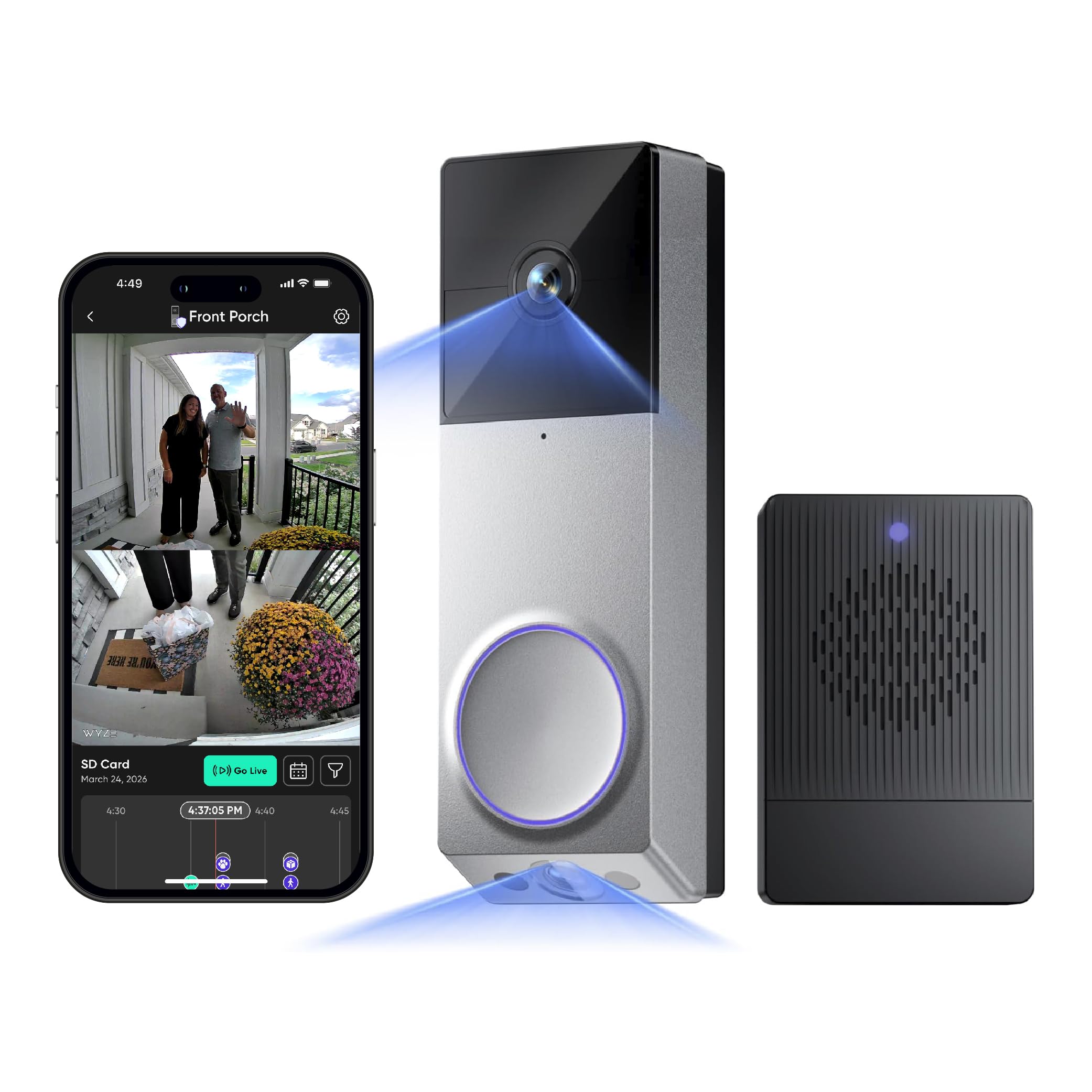 WYZE Video Doorbell Wireless Duo Cam Doorbell Camera